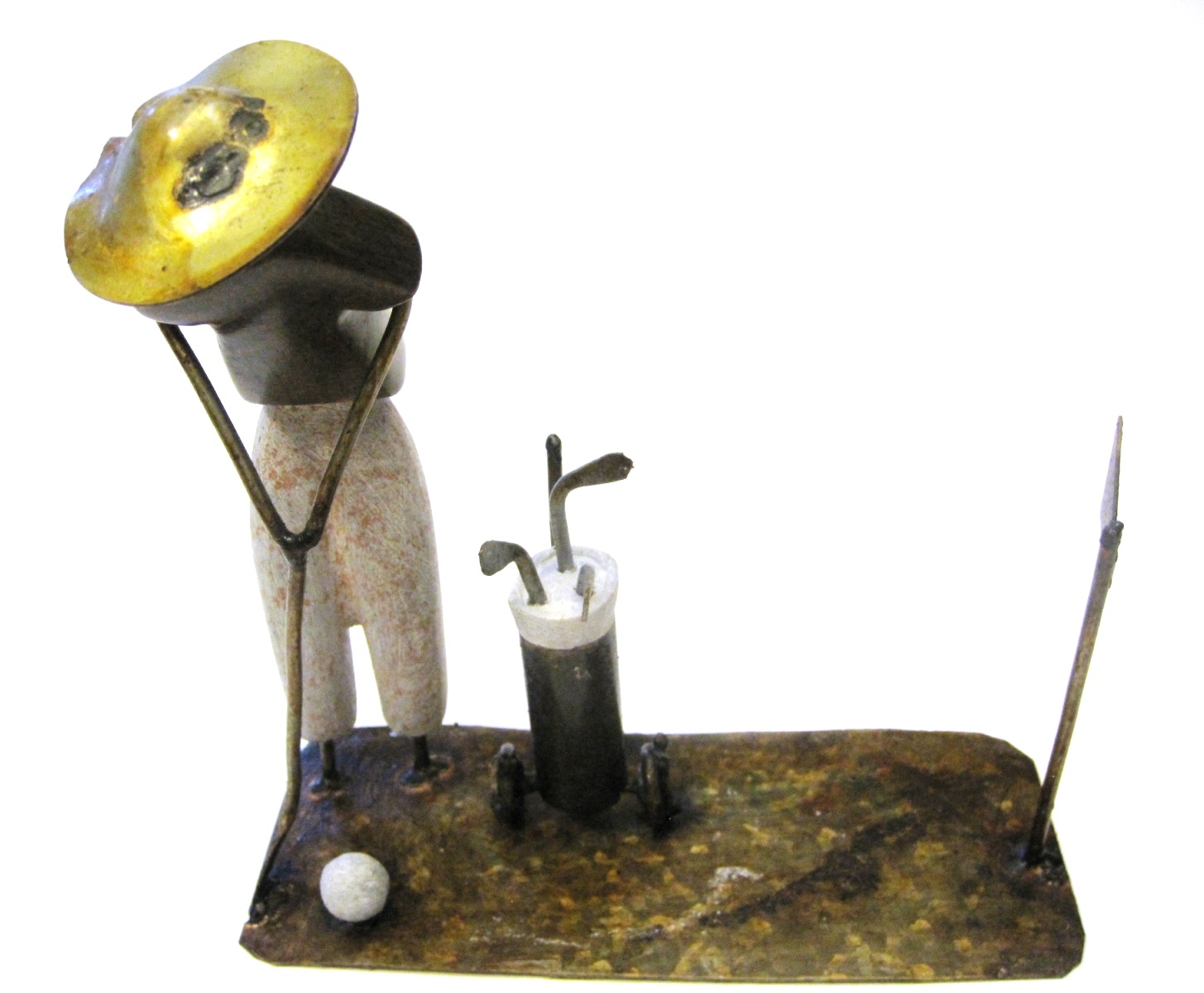 The Golfer - Spencer Collection fusion of Stone & recycled Metal